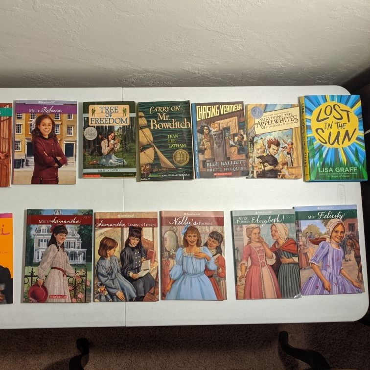 Lot of 10 American Girl Books and 5 Non-Fiction Novels for Pre-teens and Young Teens. From Award-winning Authors. Books in Excellent Condition