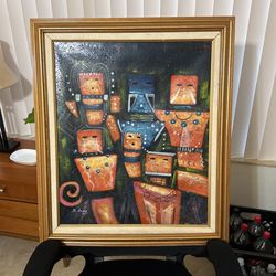 Original Mexican Oleo By B Lomg