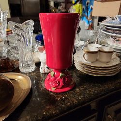 Red Flower  Vase
