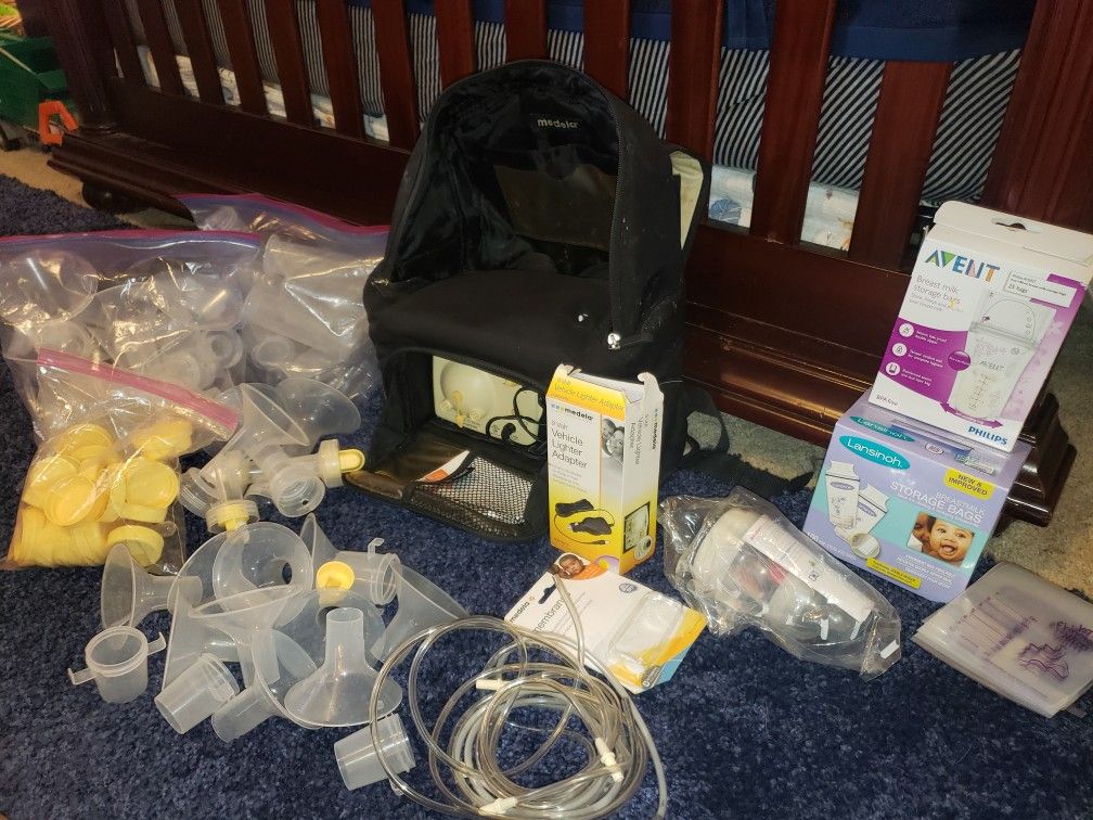 Medela pump in style advanced backpack plus extras
