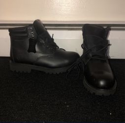 Black Genuine Leather Boots