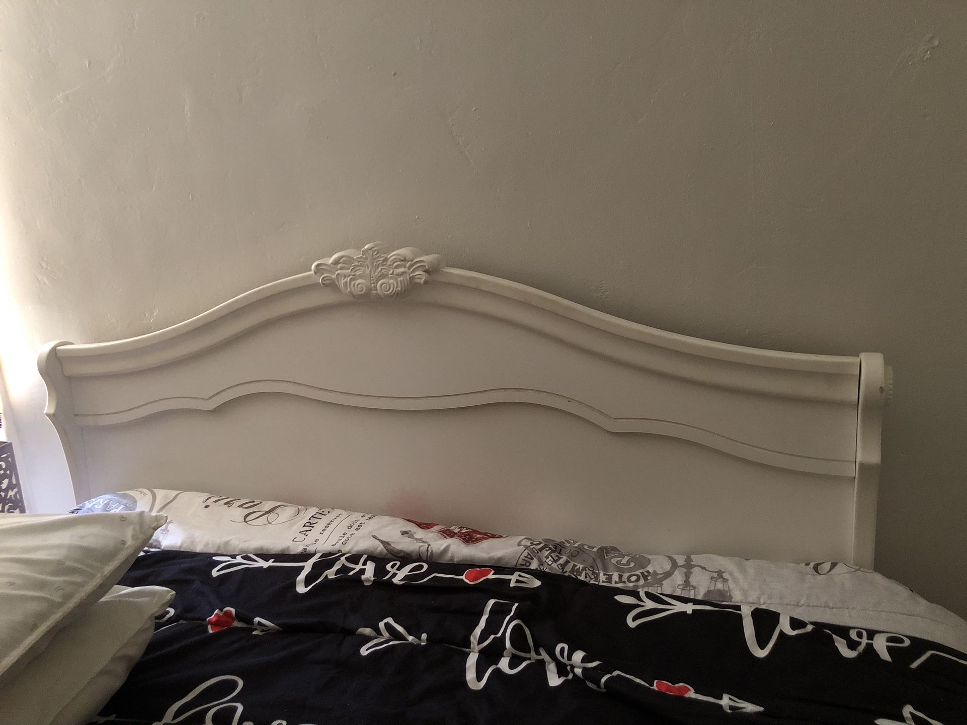 Dresser, Night Stand, Full Bed, And Desk Wall mount