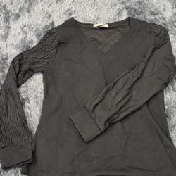 Ribbed Sleeve Dress Shirt 