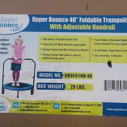 NEW! Upper bounce 40” trampoline with adjustable rails
