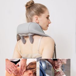 Neck and Shoulder Massager for Pain Relief Deep Tissue-Shiatsu Deep Kneading Massager with Heat to Relieve Neck Shoulder Back Waist Leg Muscle Sorenes