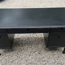 Black Desk With Drawers