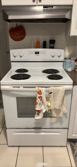 Amana White Electric Coil Range Stove