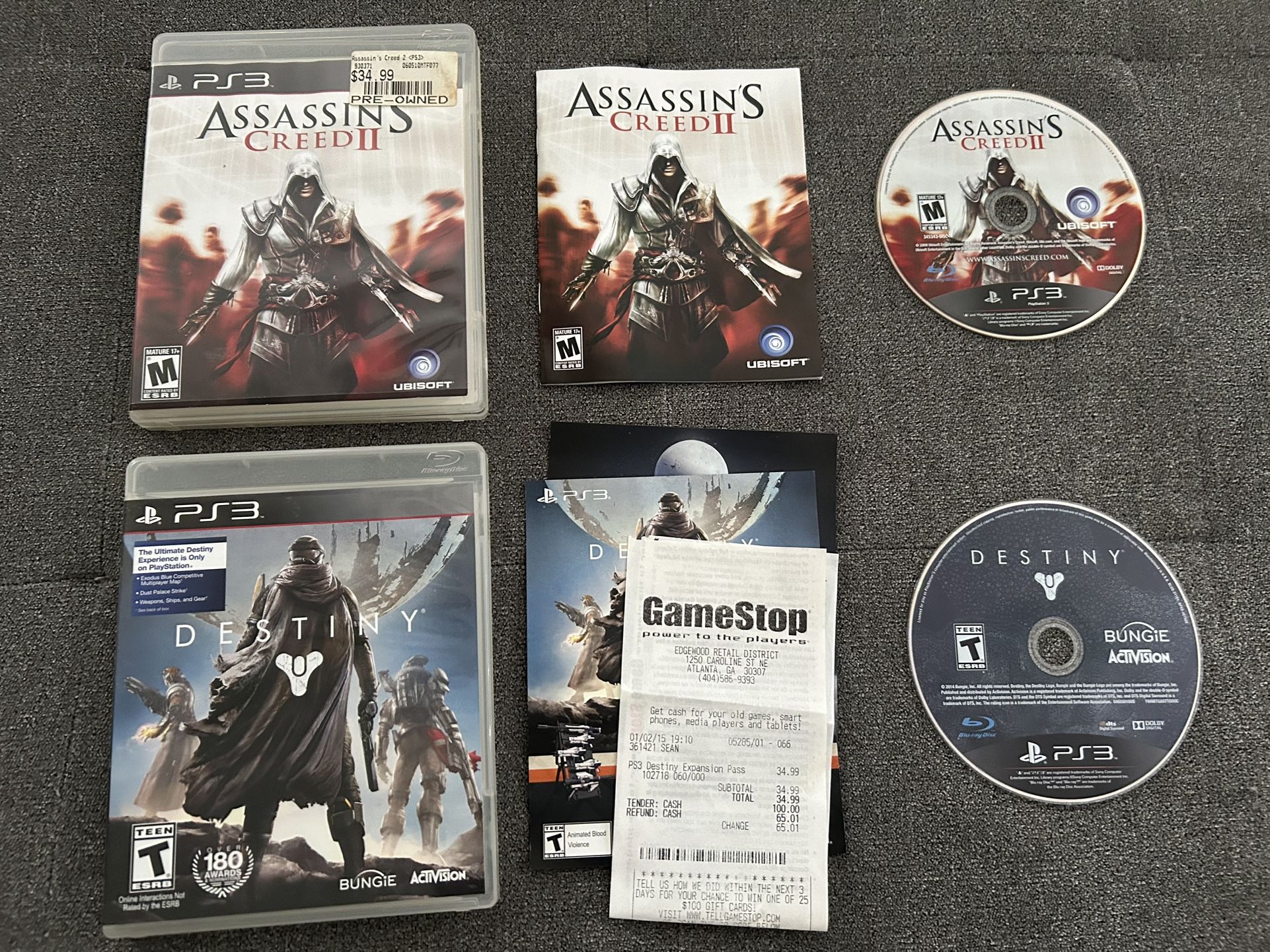 Assassin’s Creed II & Destiny PlayStation 3 PS3