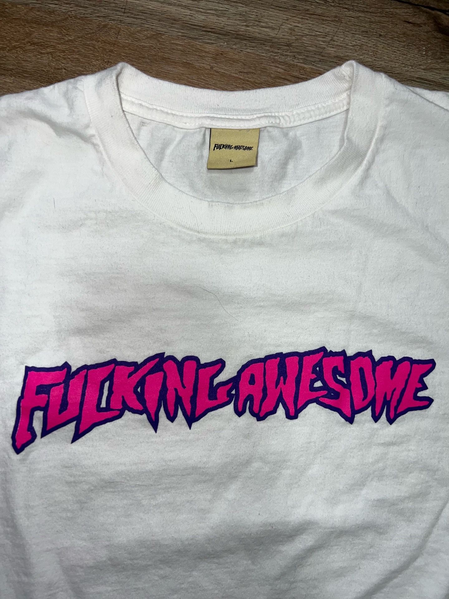 White FuckingAwesome tee