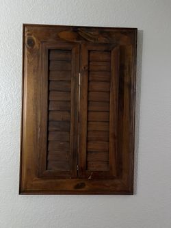 Wood Mirror With Shutters