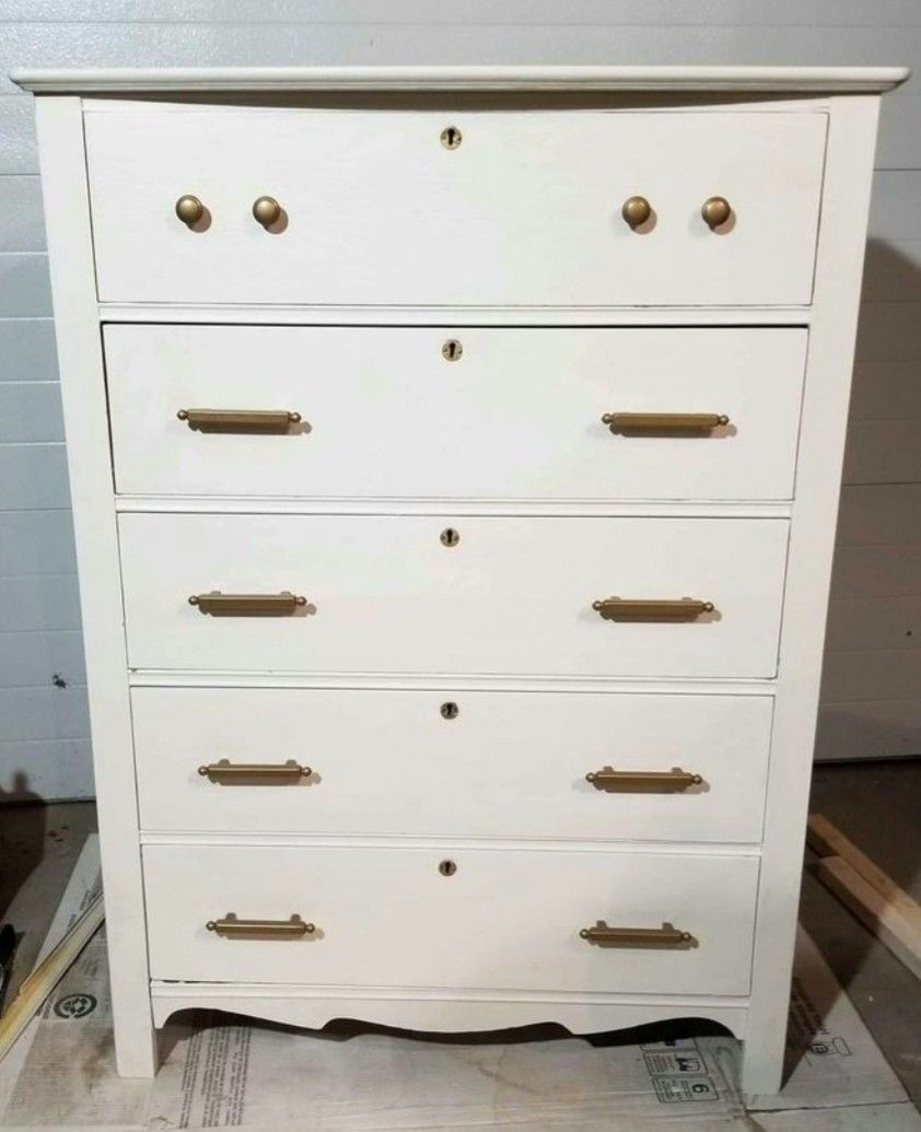 White Tall Dresser