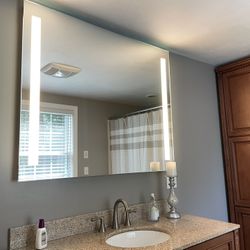 48X40 LED Bathroom Mirror  (NEW IN BOX NOT THE ONE INSTALLED TO MY BATHROOM WALL)