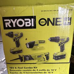 Ryobi 18v One+ 4 Tool Combo