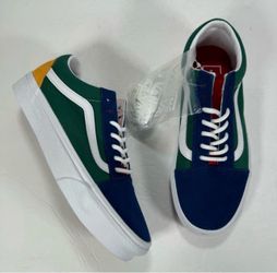 Vans Old Skool Yacht Club Blue Green Yellow White Skate Shoe Sneakers Women 7
