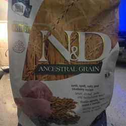 Farmina N&D Ancestral Grain Lamb & Blueberry Recipe Adult Mini Breed Dry Dog Food, 5.5-lb bag