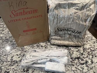 Sunbeam Royal Ultra Fleece Heated Blanket Pebble Gray King 90x100