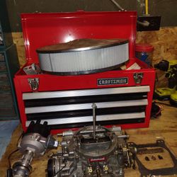 Carb, Distributor, Air Filter, and Battery