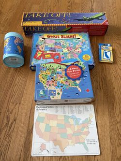 Geography educational games and puzzles