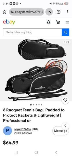 Tennis 6 Racquets bag