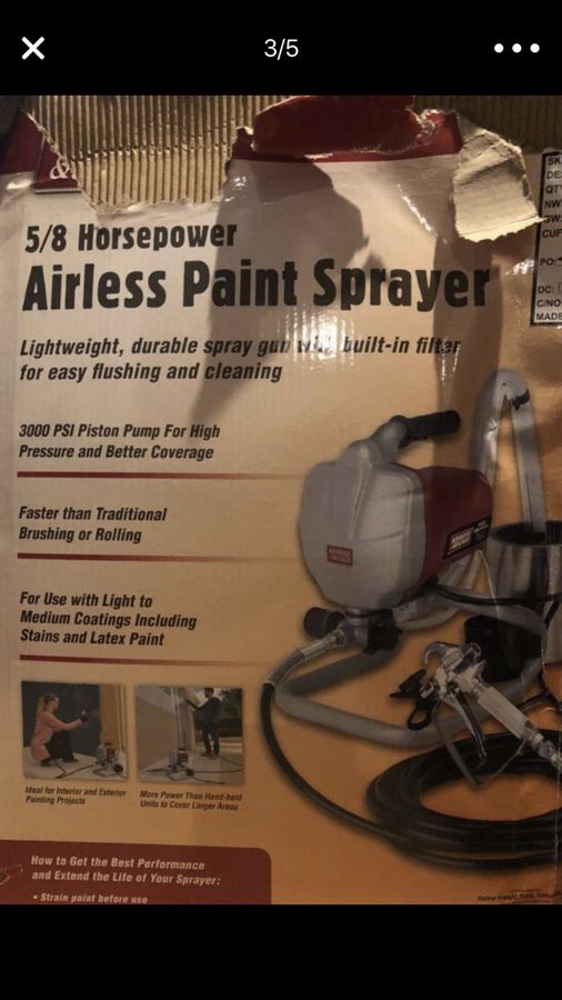 Like New Air Paint Sprayer 5/8 horsepower & New Pneumatic Hose