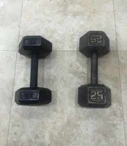 25lbs dumbbells