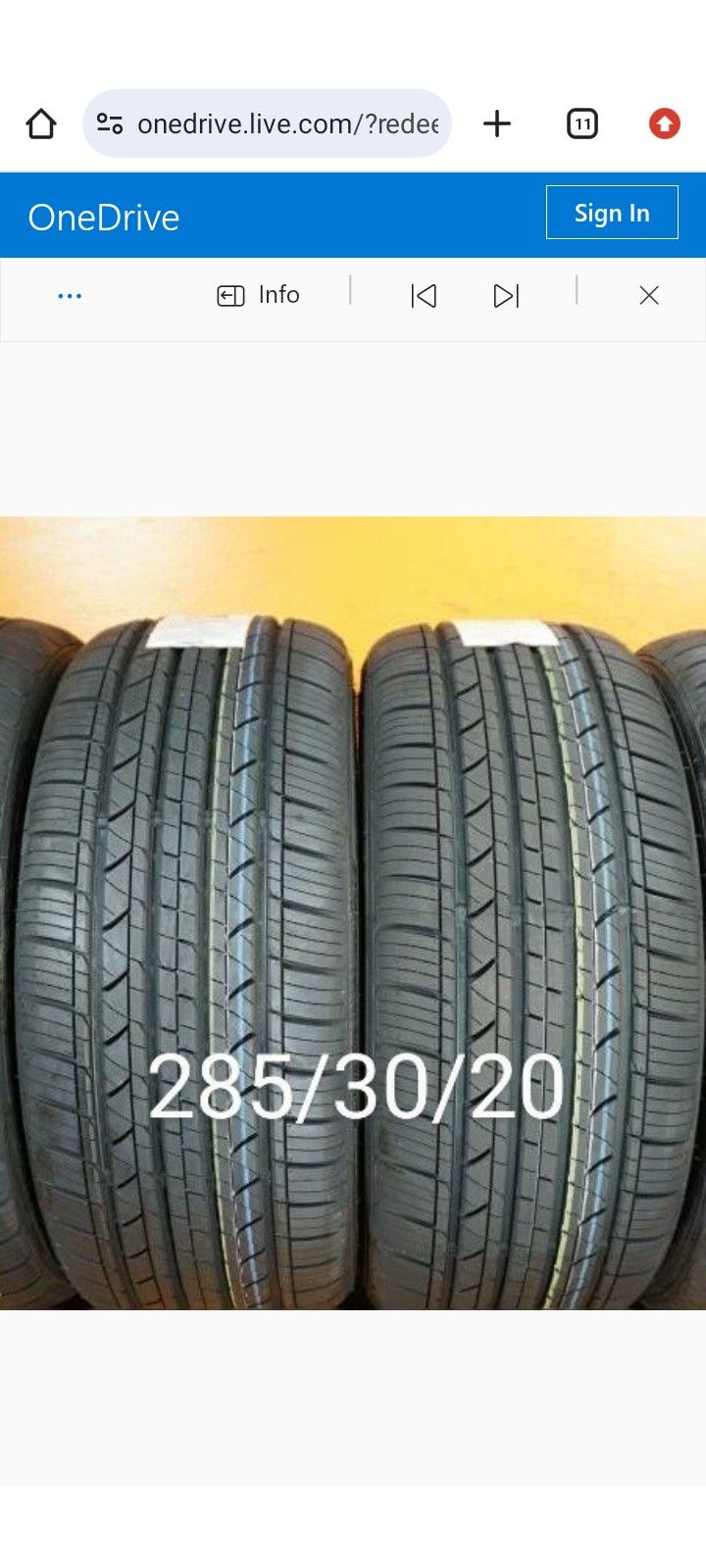 2 New Tires For Sale 285/30/20 We Service Motorcycle Tires