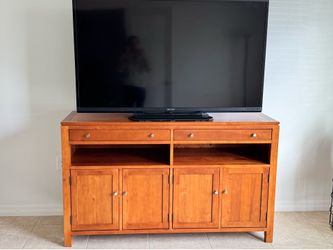 Dining room, credenza or accent piece; solid wood; 5’ x 3’
