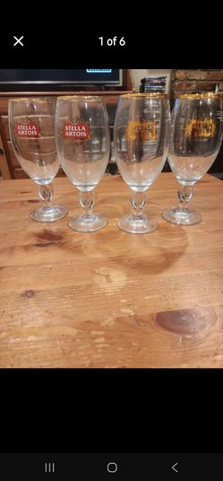 Stella Artois Chalice Beer Glasses Set of 4