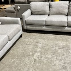 Costco Gray Couch and Loveseat Set
