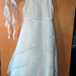 First Holy Communion / FlowerWhite Dress And Headpiece
