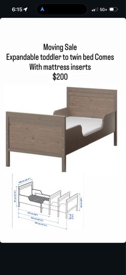 IKEA toddler to twin expandable bed