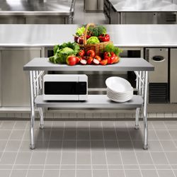 48 in. Stainless Steel Prep Table