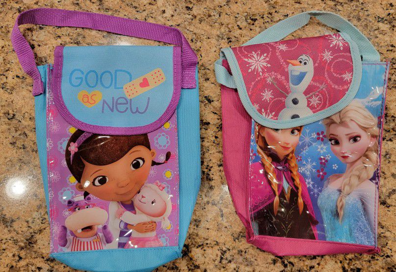 Set Of 2, Lunch Boxes, Kids, Anna & Elsa