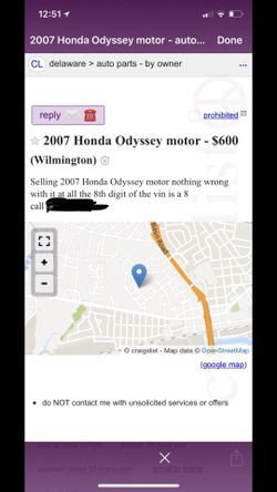 2007 Honda Odyssey Motor