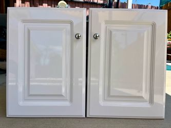 Cabinet Doors White 20-3/4” H x 14-7/8” W each