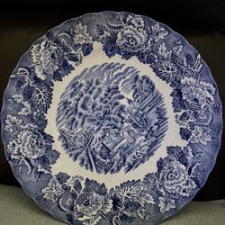 Set Of 8 Blue Dinner Plates