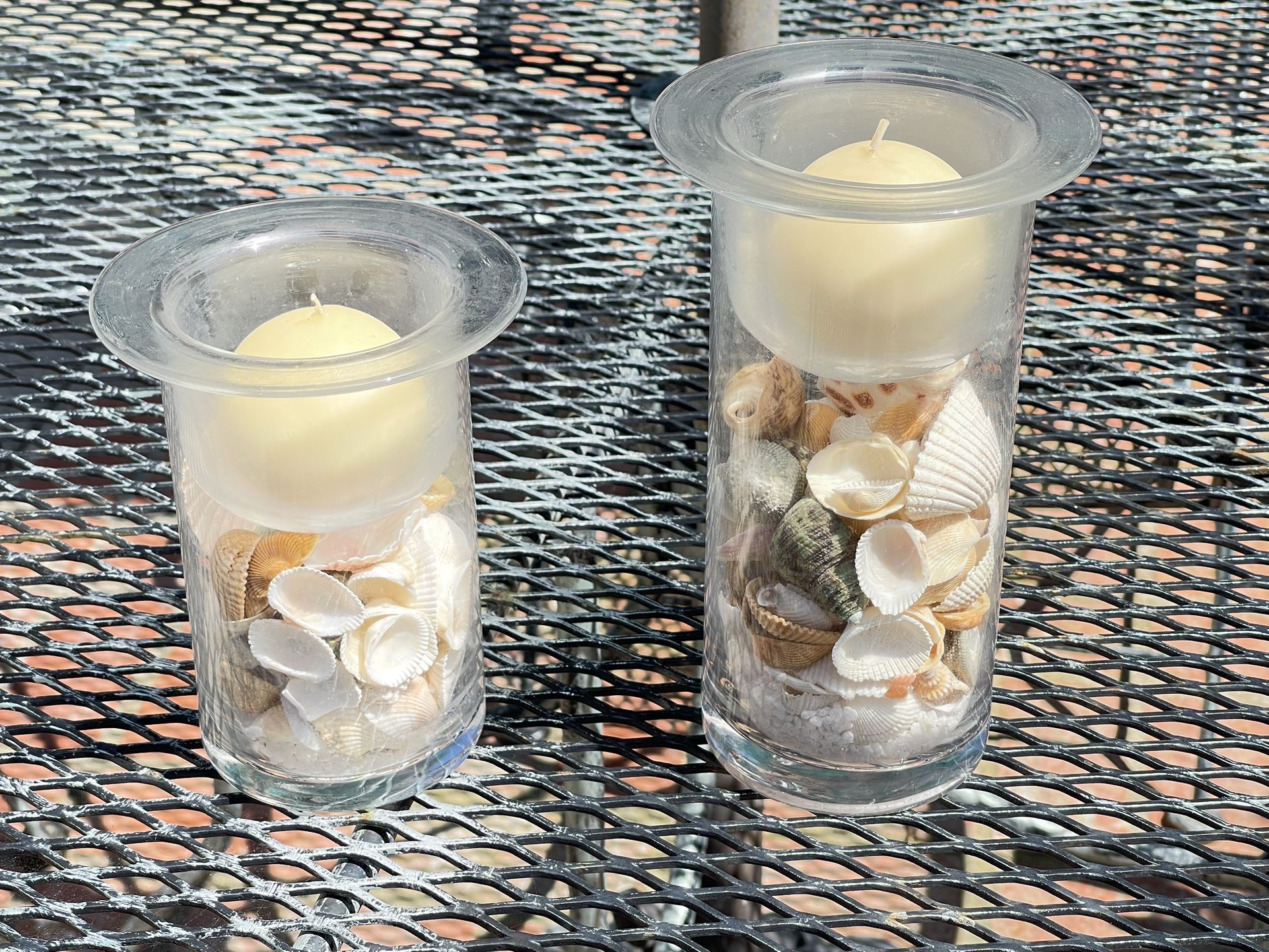 2 Seashell Candle Set