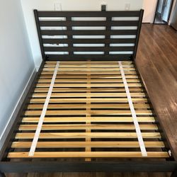 Queen Bed Frame. Wood, Crate And Barrel