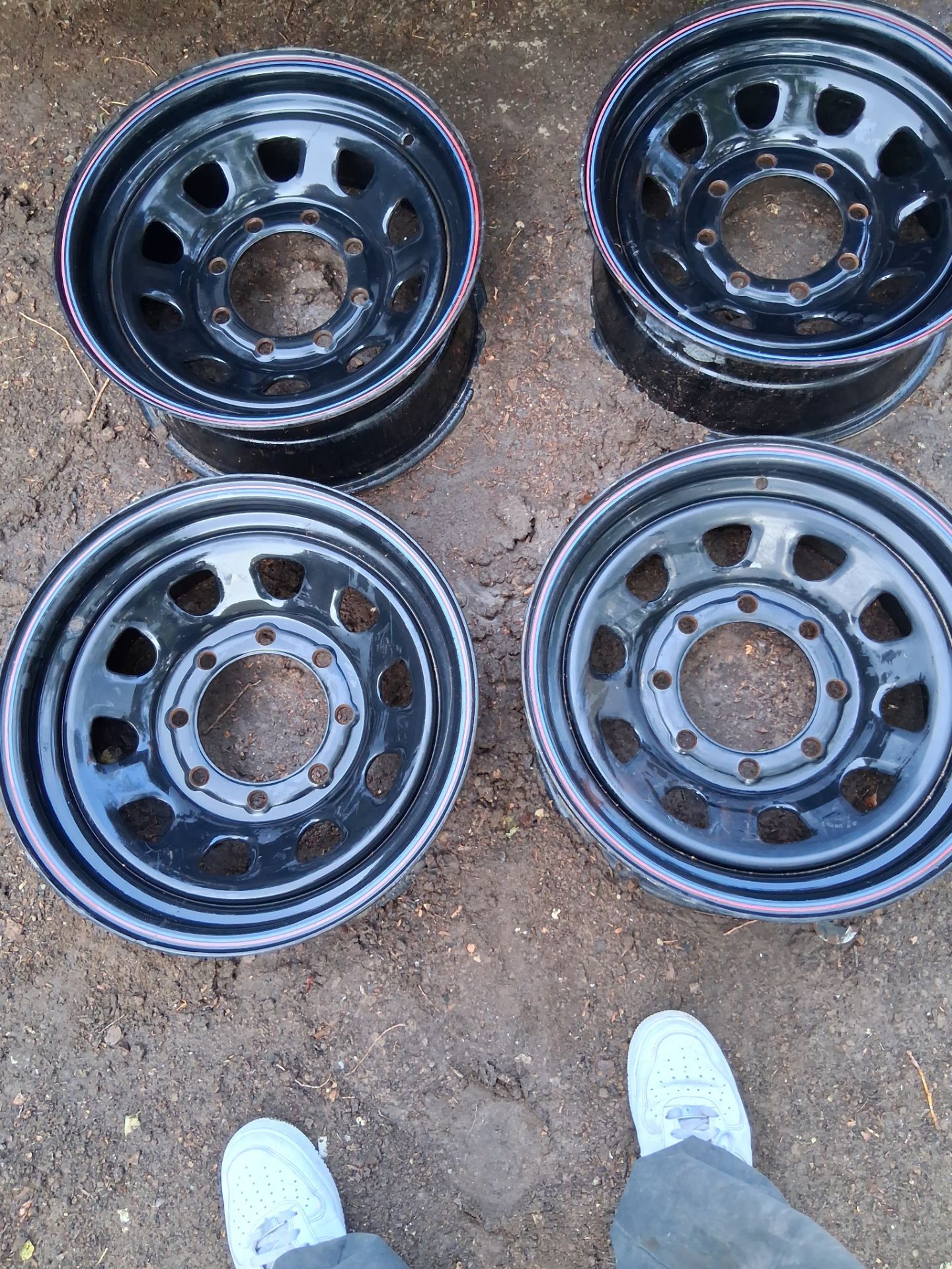 8 lug steal rim set