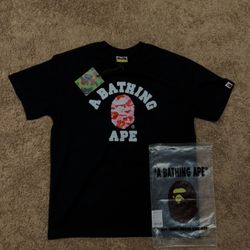 BLACK PINK BAPE TEE