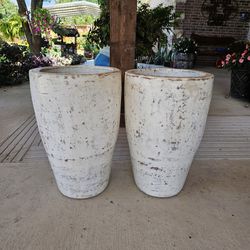 Cone Shape Tall  Clay Pots . (Planters) Plants, Pottery, Talavera $95 cada una.