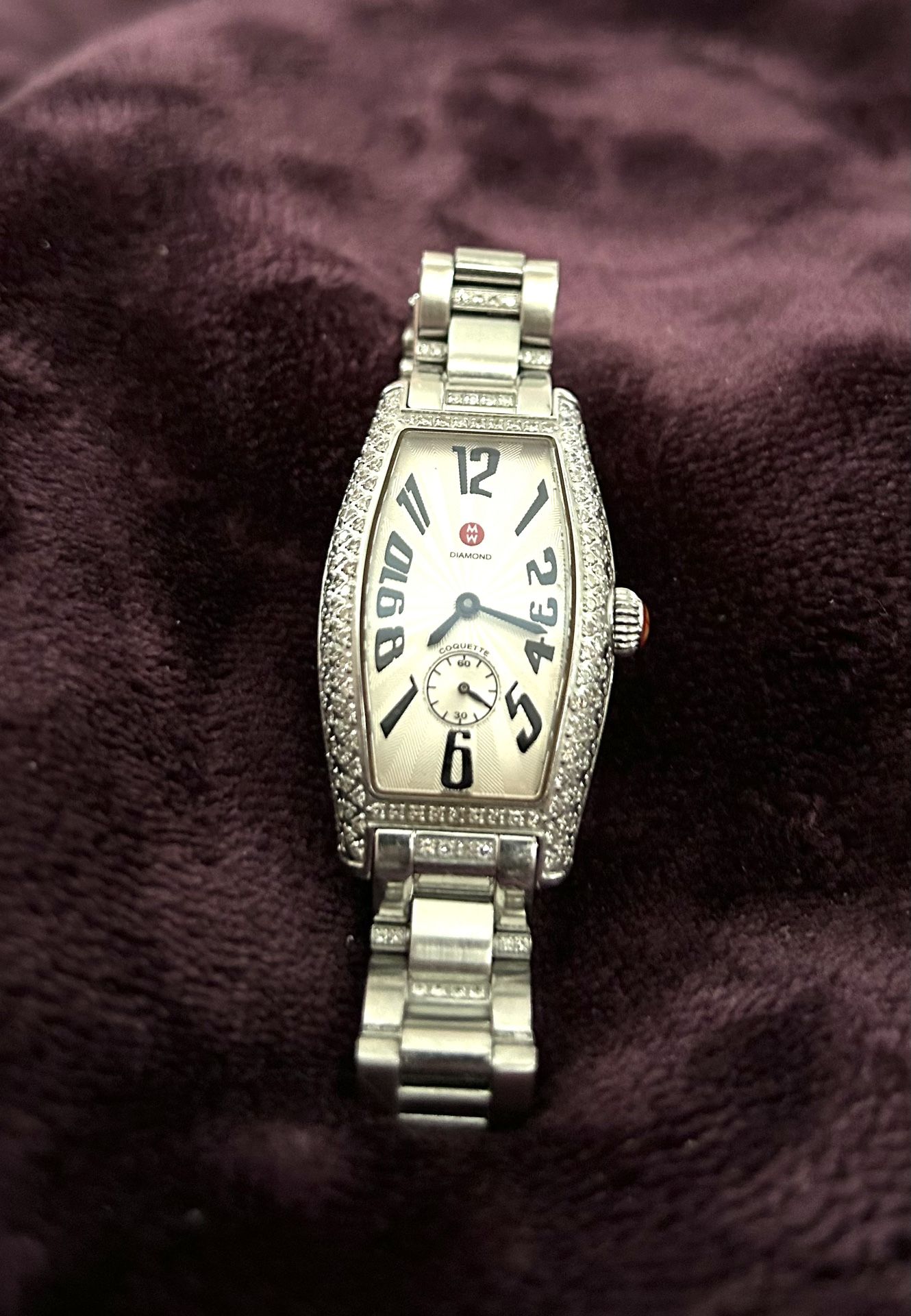 MICHELE Coquette Ladies Wrist Watch 71-8001 with .50 CTW Prong Set Diamonds
