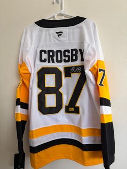 Sidney Crosby signed Pittsburgh Penguins autographed hockey jersey w/COA L 18-1