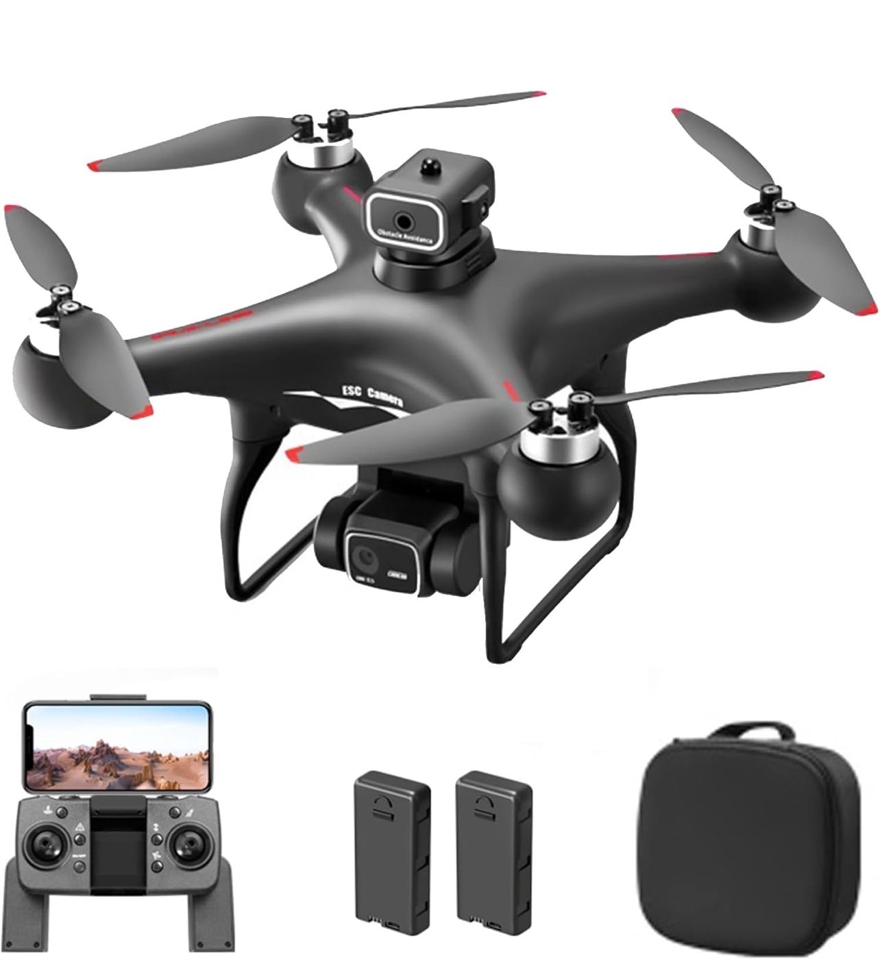 2024 New Drones with HD Camera 4K Dual RC Drone WIFI FPV Foldable 2 Battery USA