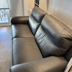 Italian Leather Power Recliner Sofa