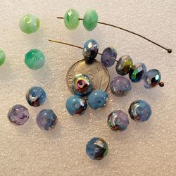 Faceted Czech Glass Puff Beads Jewelry Craft Beading