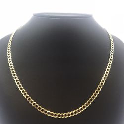 Gold Chain Cuban 14K Solid . New