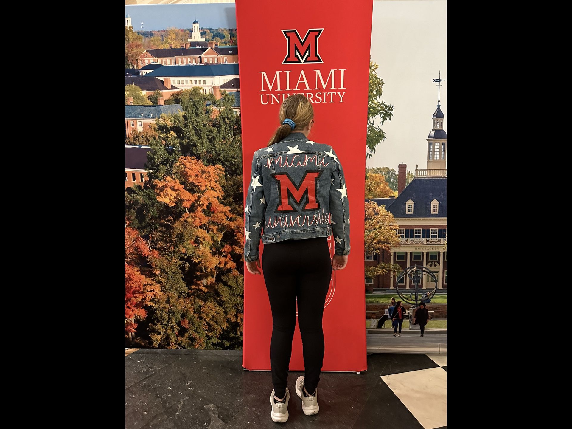 Miami OH Custom Painted Jean Jacket - Women’s Small/Medium