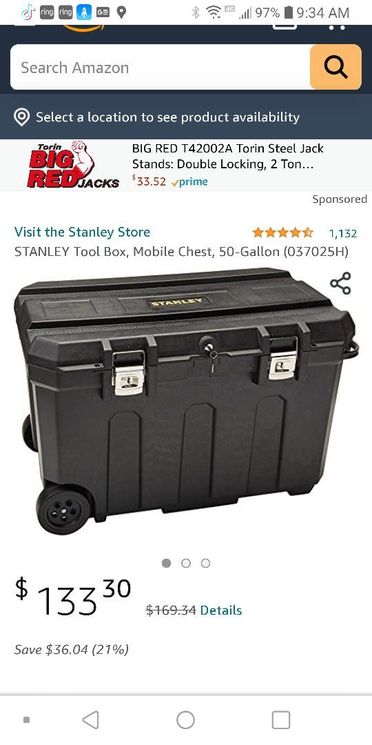 Stanley 50 Gallon Toolbox