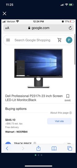 Dell Professional Monitor Screen Led P2317h Great Condition 